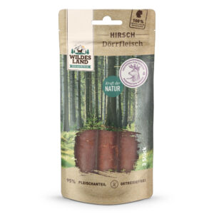 Wildes Land Dörrfleisch (3x Hirsch) 65g