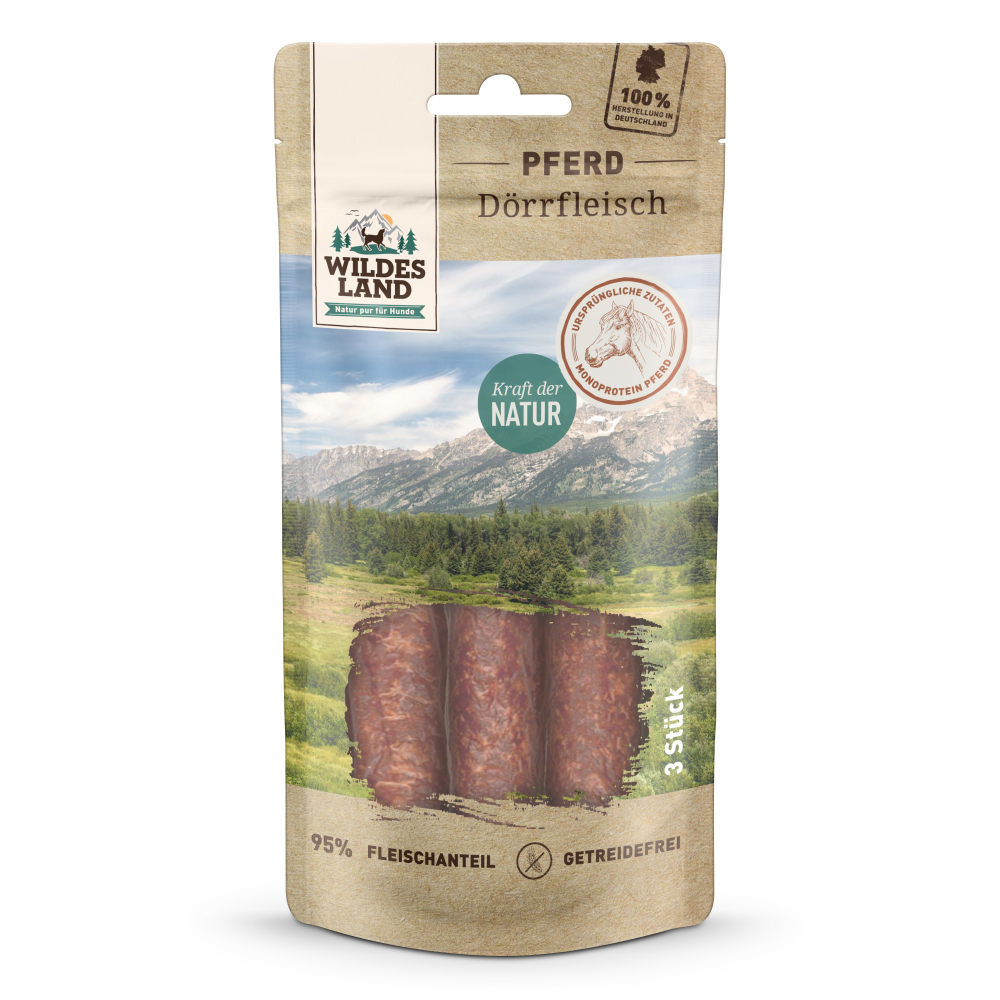 Wildes Land Dörrfleisch (3x Pferd) 65g