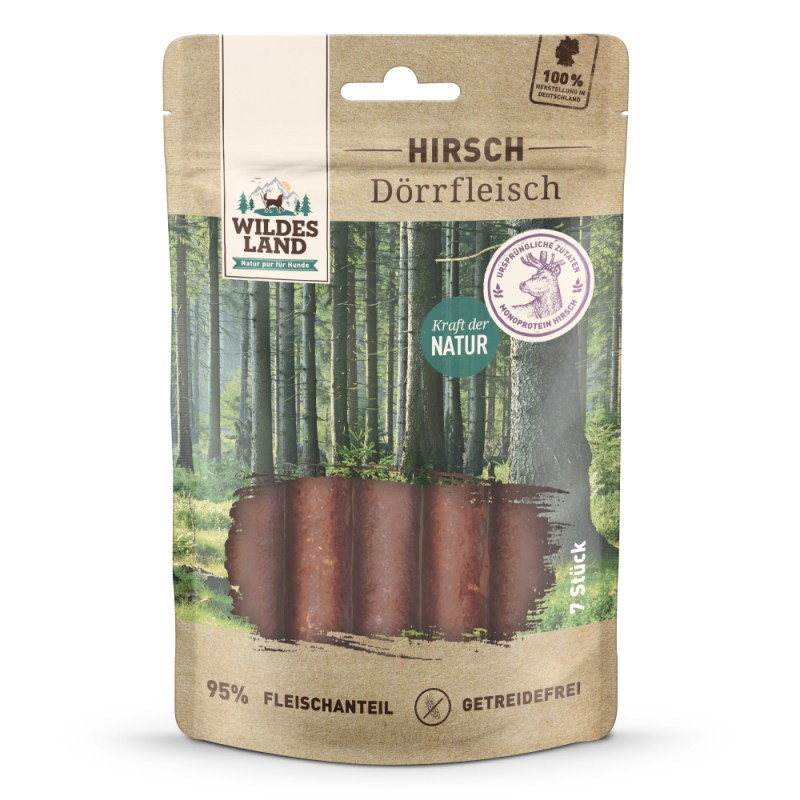 Wildes Land Dörrfleisch (7x Hirsch) 150g