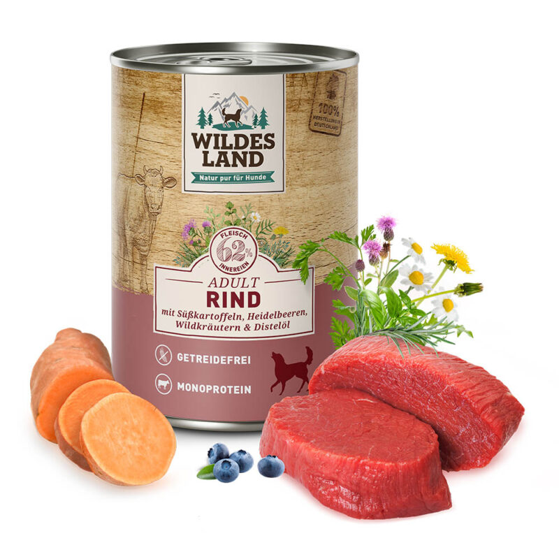 Wildes Land Classic Adult Rind mit Süßkartoffeln 400g (X)