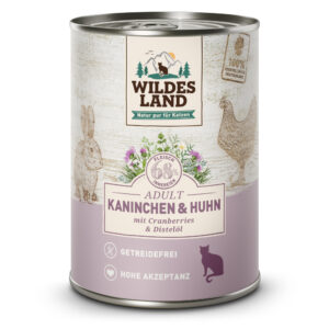Wildes Land Classic Kaninchen und Huhn mit Distelöl 400g
